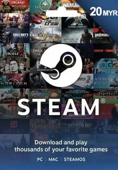 Malaysia Steam 20 MYR Gift Card cover image