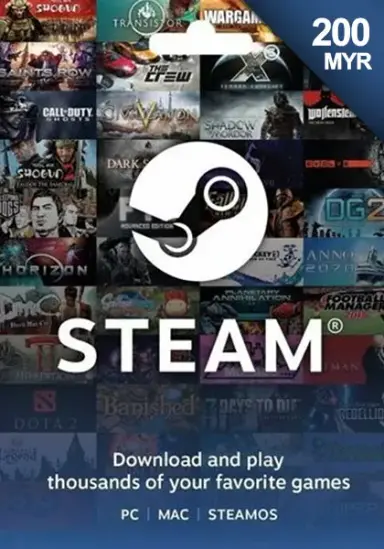 Malaysia Steam 200 MYR Gift Card cover image