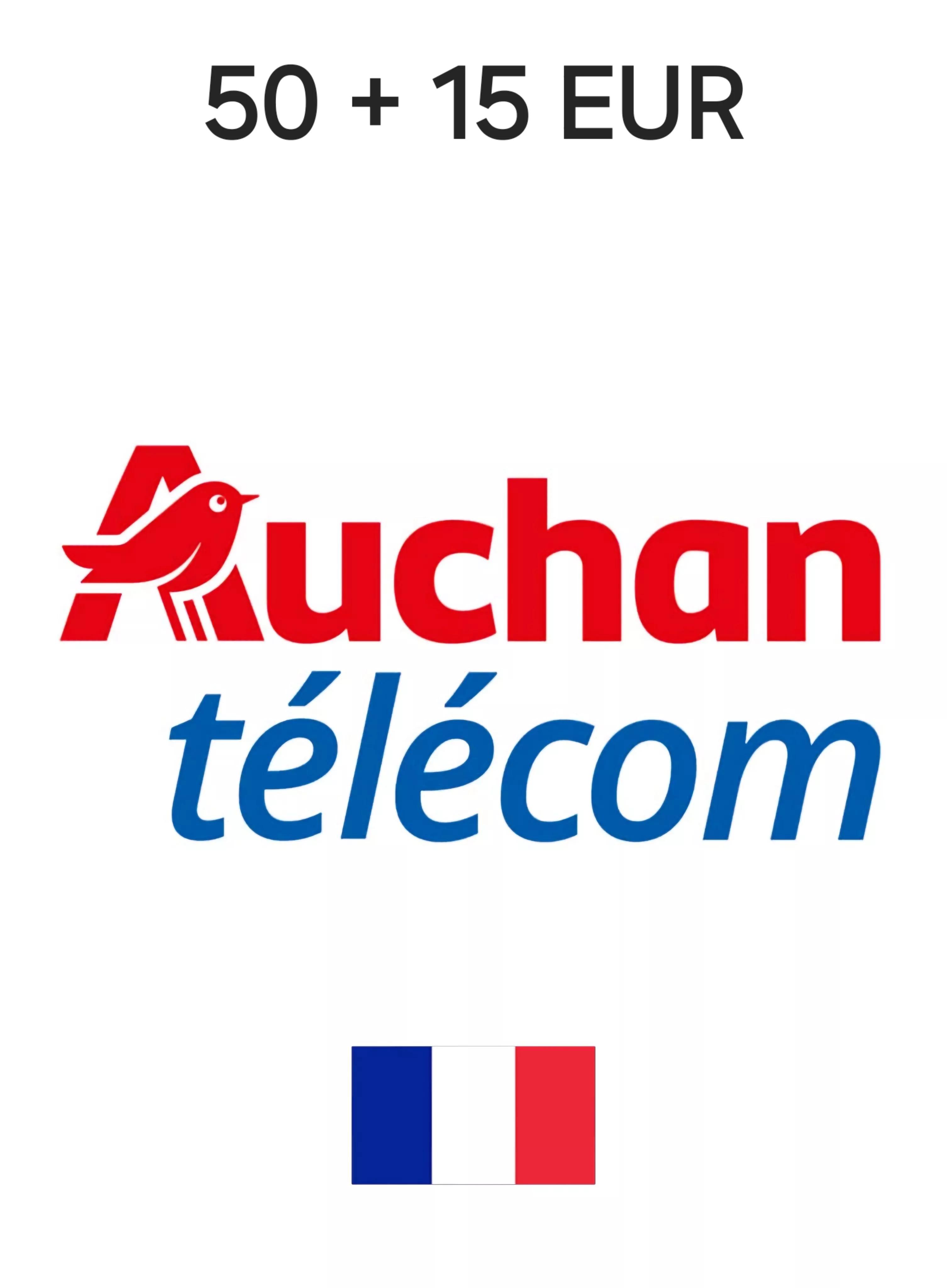 Auchan Télécom France 50 + 15 EUR Gift Card cover image