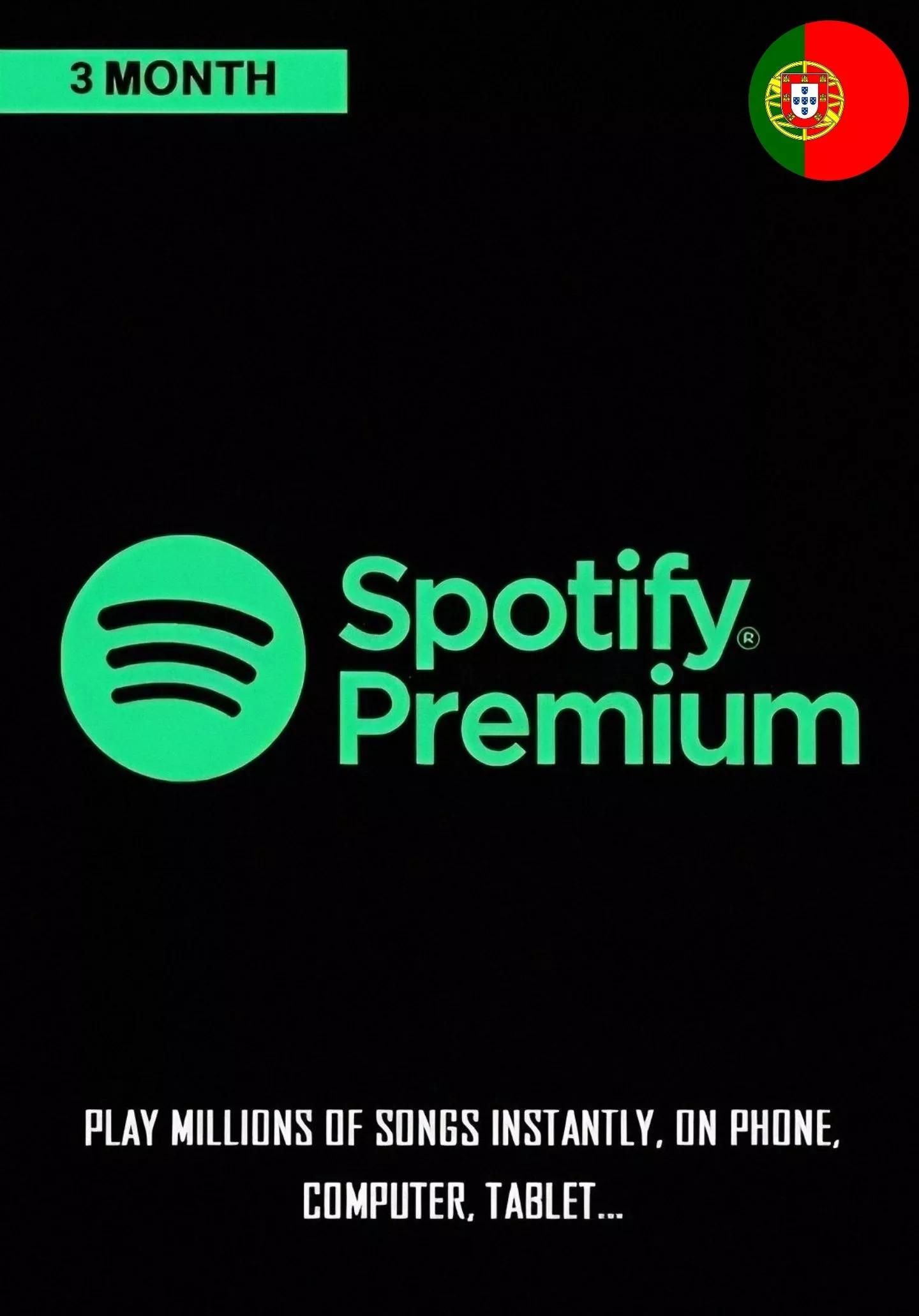 Spotify Portugal 3 Month Gift Card cover image