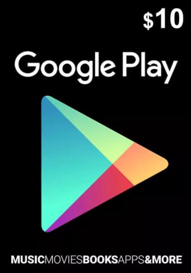 USA Google Play 10 Dollar Gift Card cover image