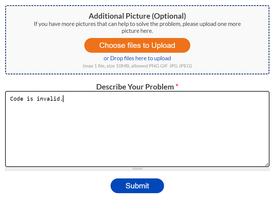 choose files to upload