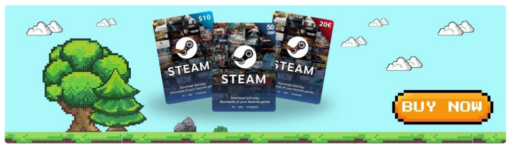 Buy Steam Gift Cards digitally