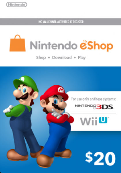 USA Nintendo 20 Dollar eShop Gift Card | Delivery to your email
