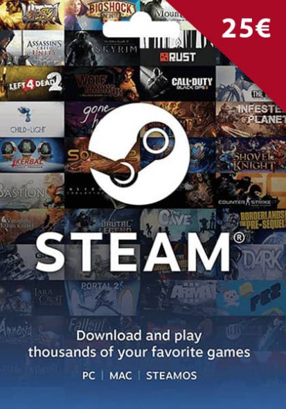 EU Steam 25 Euro Gift Card | Digital delivery 24/7