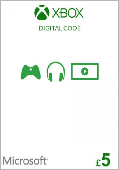 UK Xbox 5 Pound Gift Card (Xbox One 