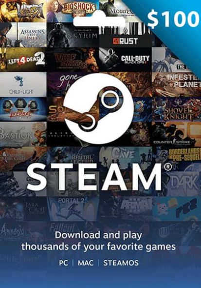 USA Steam 100 Dollar Gift Card | Digital delivery 24/7